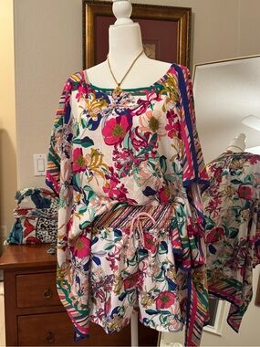 Johnny Was Aldrich Blouse and Shorts NWT L & L/XL